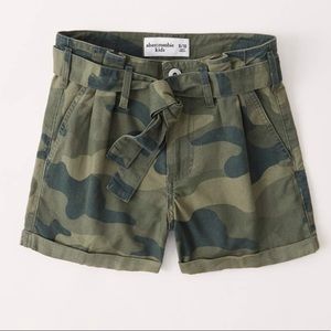 Abercrombie Kids High Rise Paperbag Waist Shorts